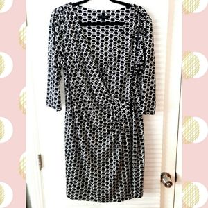 Black & White Wrap Dress